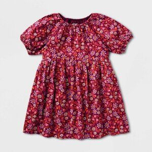 Cat & Jack Toddler Girls' Adaptive Short Sleeve Woven Dress - Size 2t.